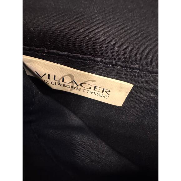 Villager Liz Claiborne Navy Blue Wallet 100% Polyester Zip Around 8x4x1" - Picture 8 of 8